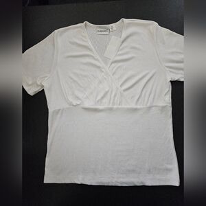 NWT - Fashion Bug White Stretch Top - Size 18/20W